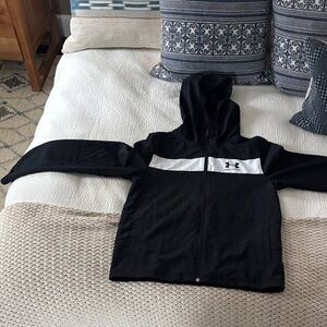 Under Armour Kids Black Hoodie with White Accent